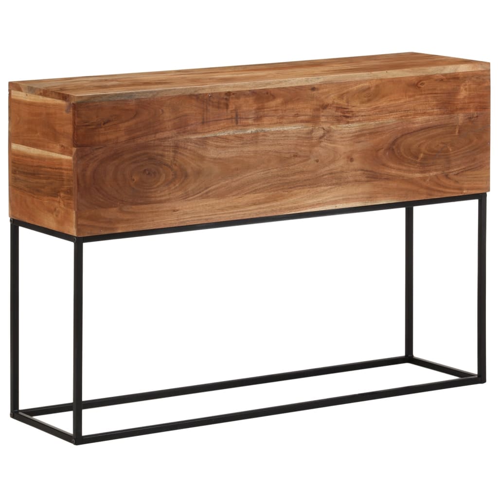 Konsolentisch 110x30x75 cm Massivholz Akazie und Eisen