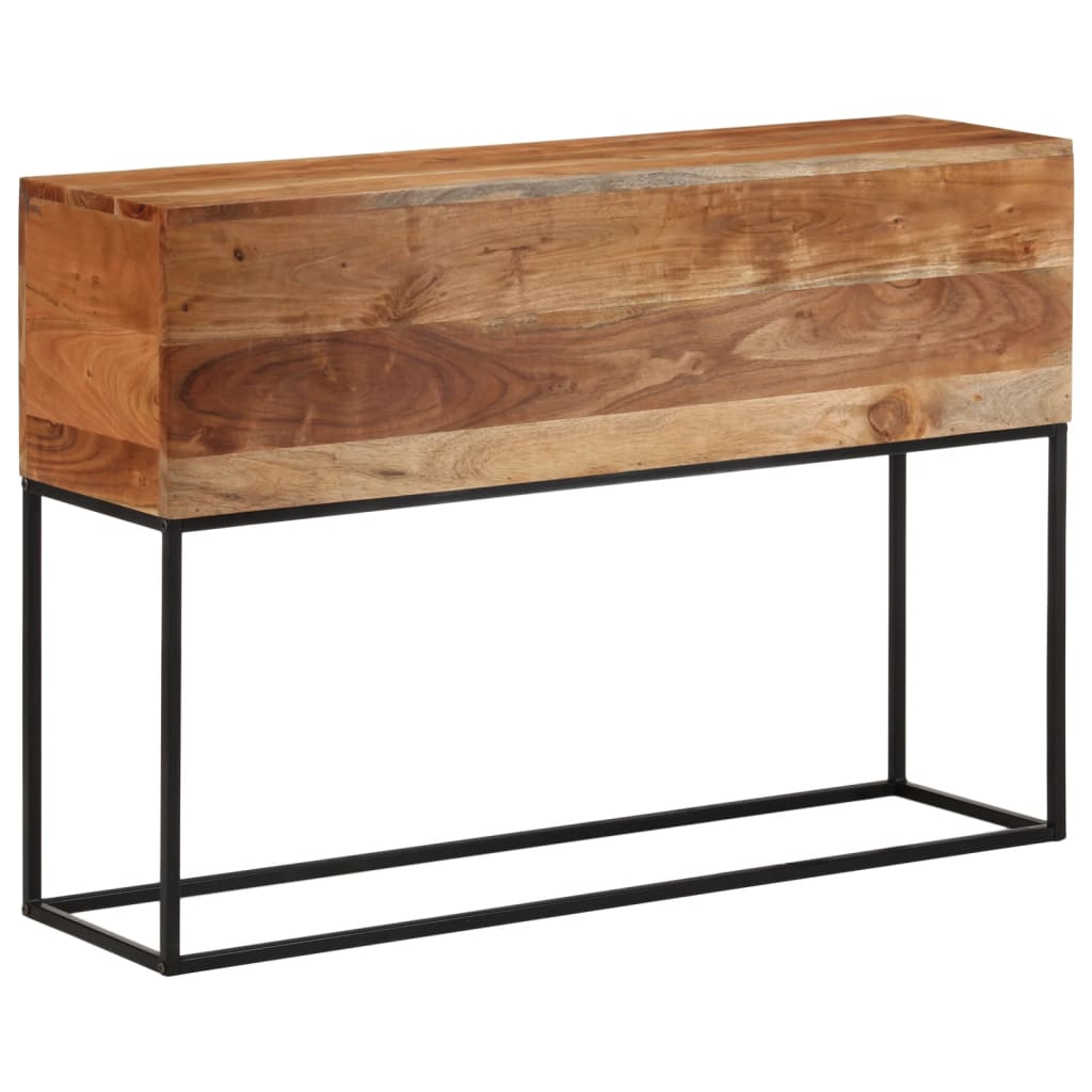Konsolentisch 110x30x75 cm Massivholz Akazie und Eisen