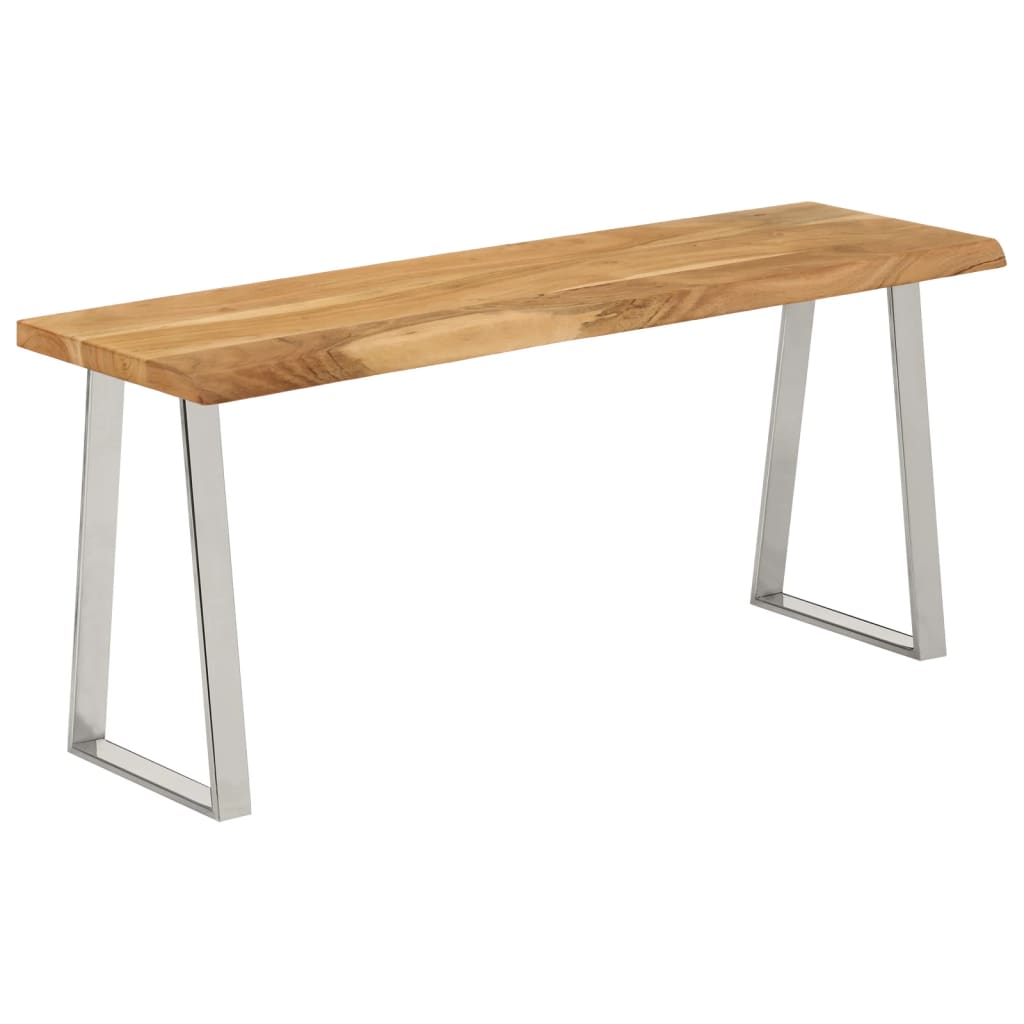 Bank Baumkante 105 cm Massivholz Akazie