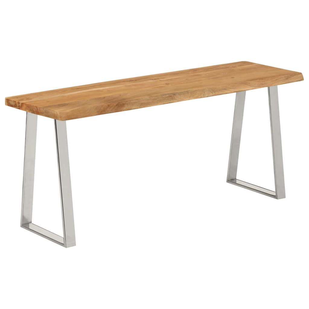 Bank Baumkante 105 cm Massivholz Akazie