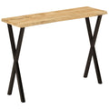 Konsolentisch mit Baumkante 105x33x76 cm Massivholz Mango