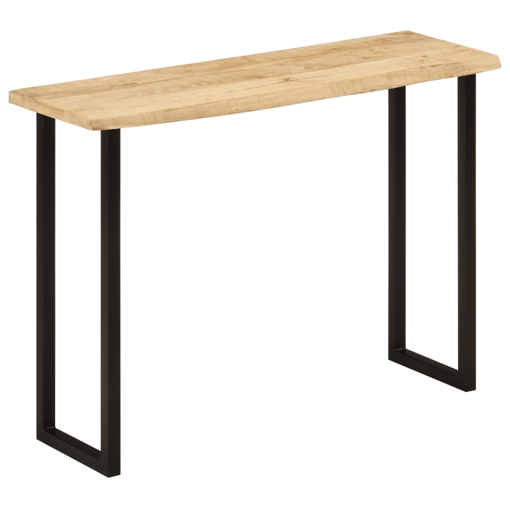 Konsolentisch mit Baumkante 105x33x76 cm Massivholz Mango