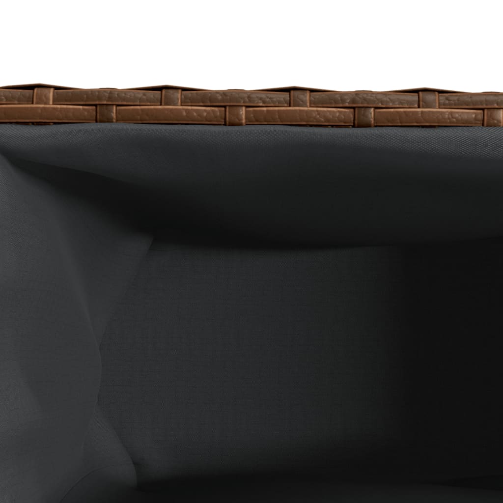 Pflanzkübel mit 3 Töpfen 2 Stk. Braun 105x30x32 cm Poly Rattan