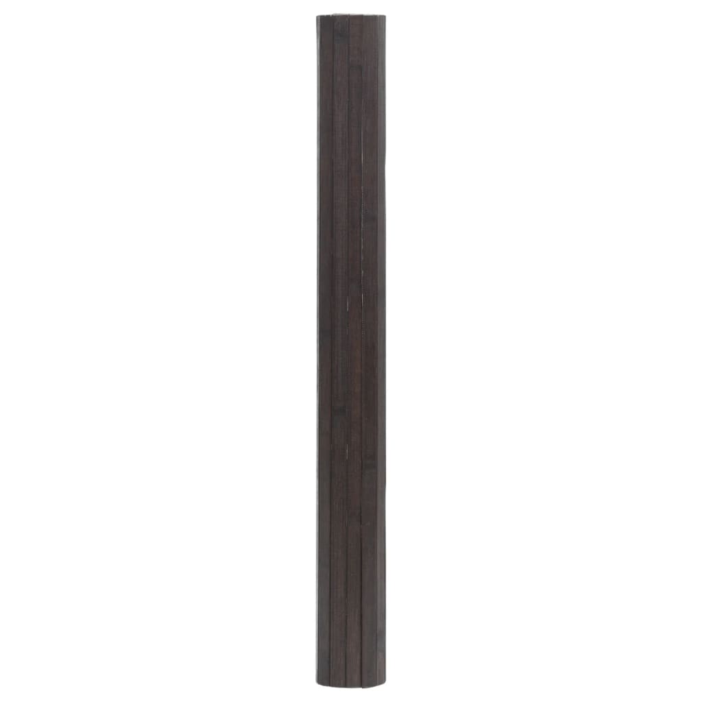 Teppich Rechteckig Dunkelbraun 60x100 cm Bambus