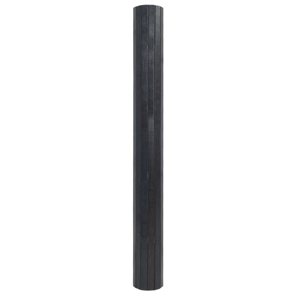 Teppich Rechteckig Grau 60x200 cm Bambus