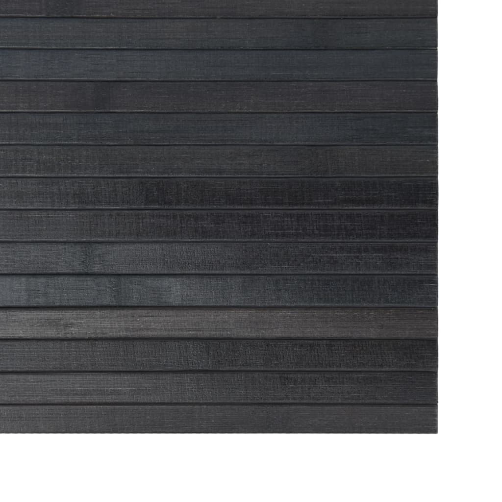 Teppich Rechteckig Grau 60x200 cm Bambus