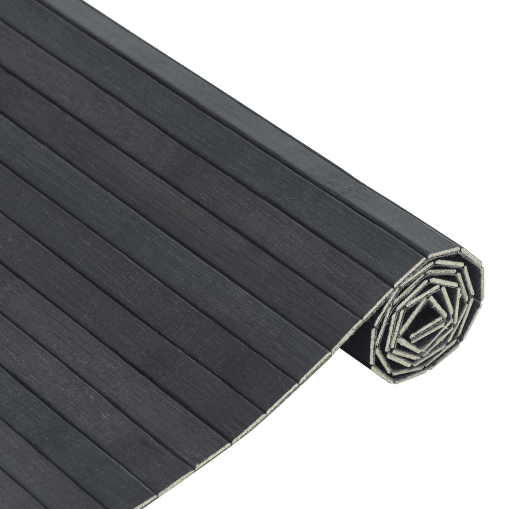 Teppich Rechteckig Grau 60x300 cm Bambus