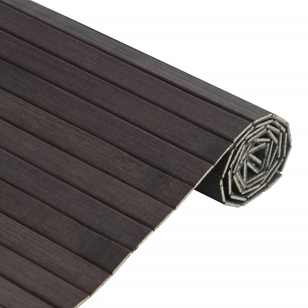 Teppich Rechteckig Dunkelbraun 60x300 cm Bambus