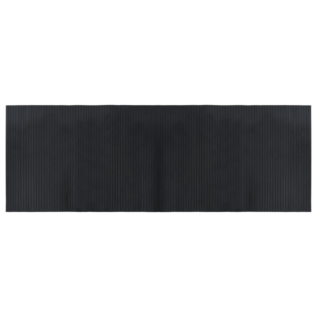 Teppich Rechteckig Schwarz 70x200 cm Bambus