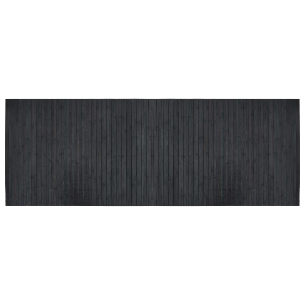 Teppich Rechteckig Grau 70x200 cm Bambus