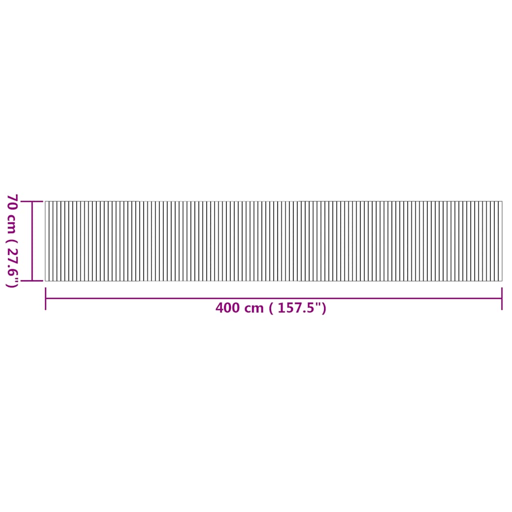 Teppich Rechteckig Natur 70x400 cm Bambus