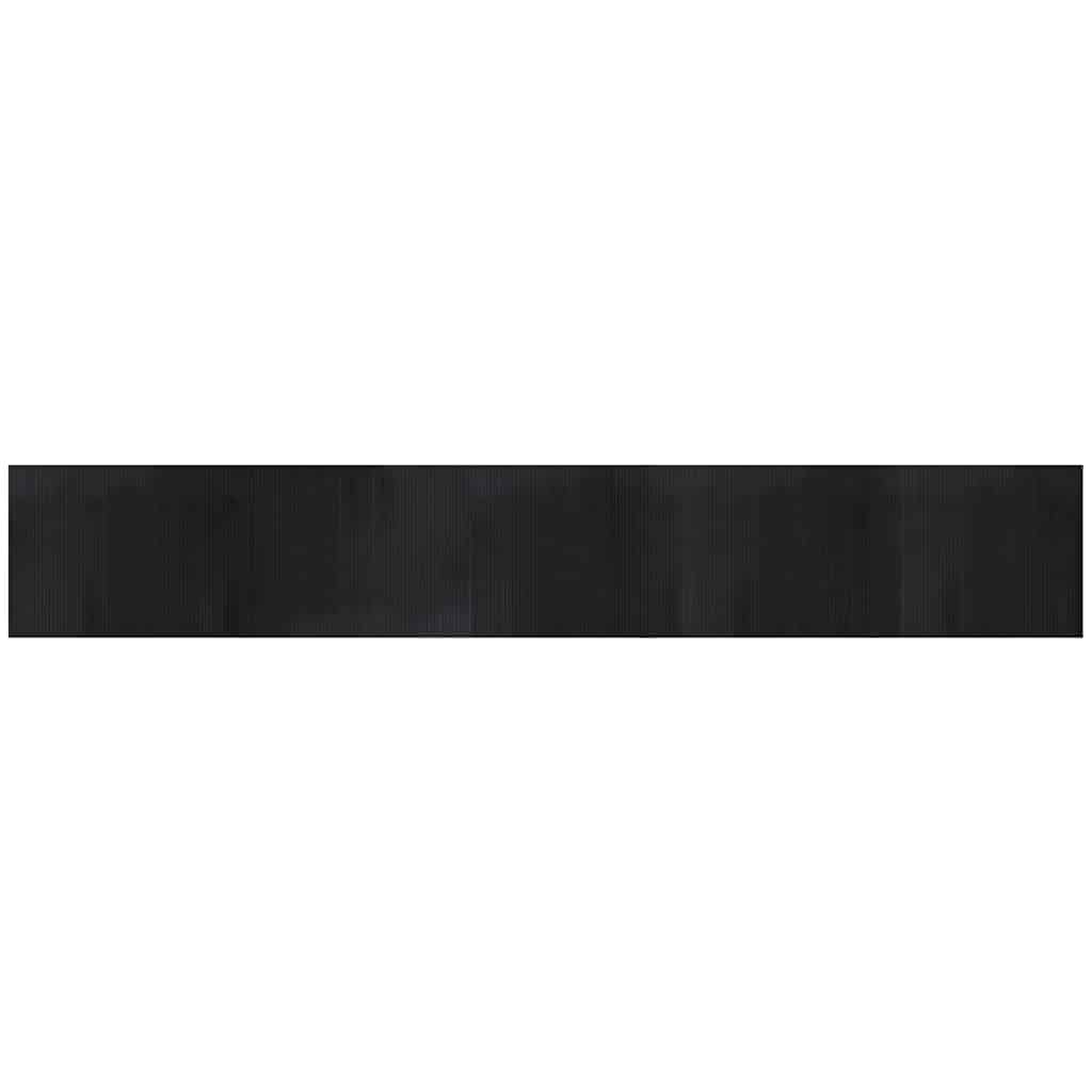 Teppich Rechteckig Schwarz 80x500 cm Bambus
