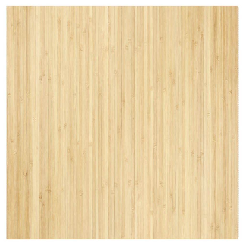 Teppich Rechteckig Hell Natur 100x100 cm Bambus