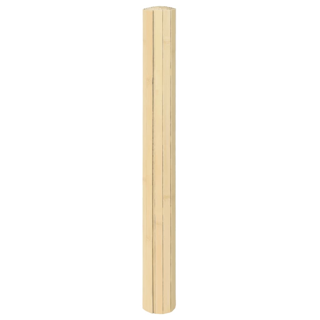 Teppich Rechteckig Hell Natur 100x100 cm Bambus
