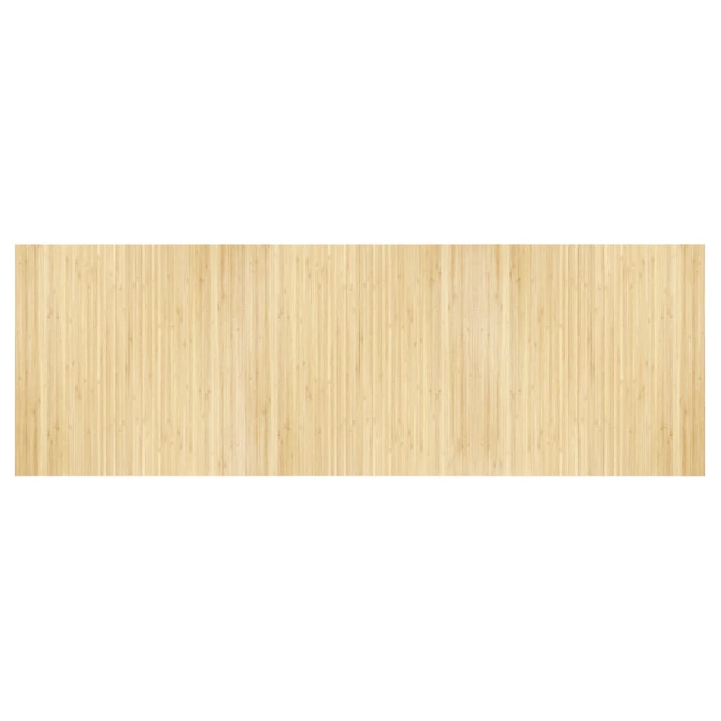 Teppich Rechteckig Hell Natur 100x300 cm Bambus