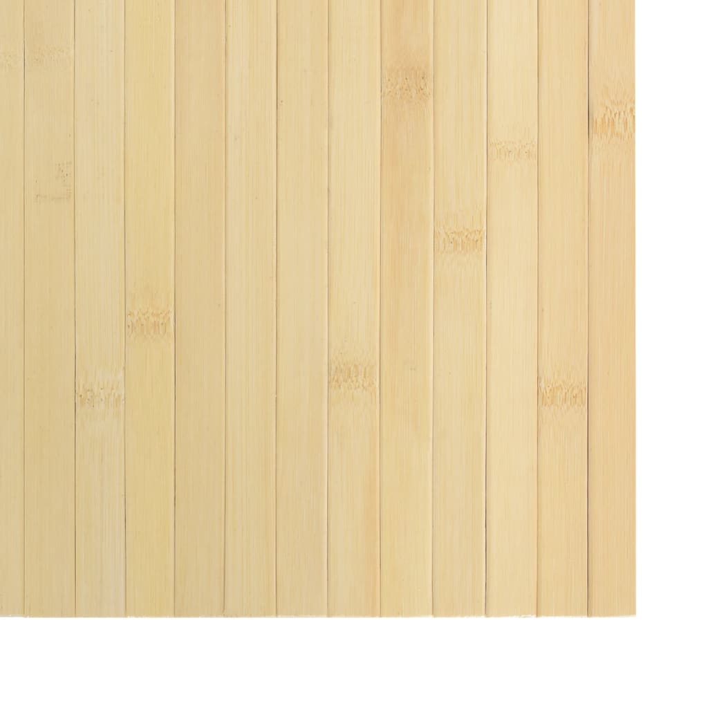 Teppich Rechteckig Hell Natur 100x300 cm Bambus