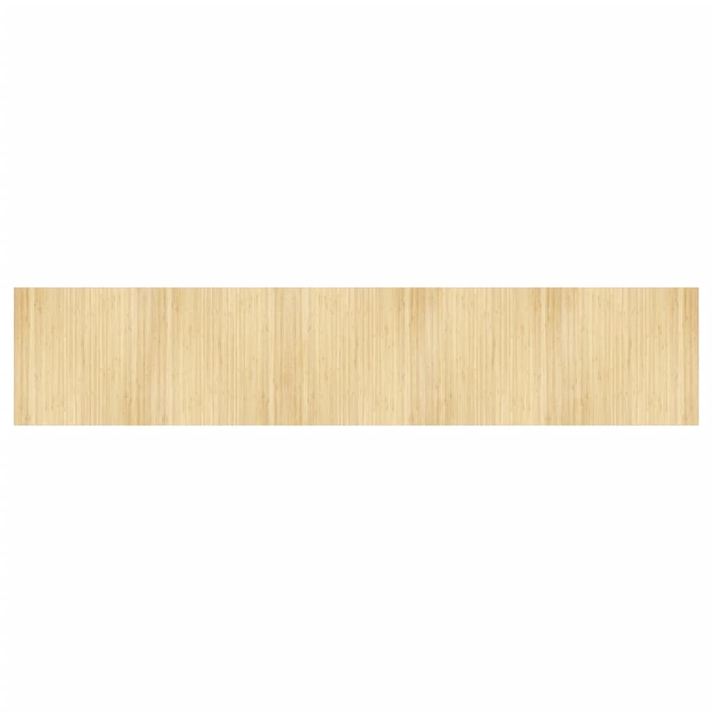Teppich Rechteckig Hell Natur 100x500 cm Bambus