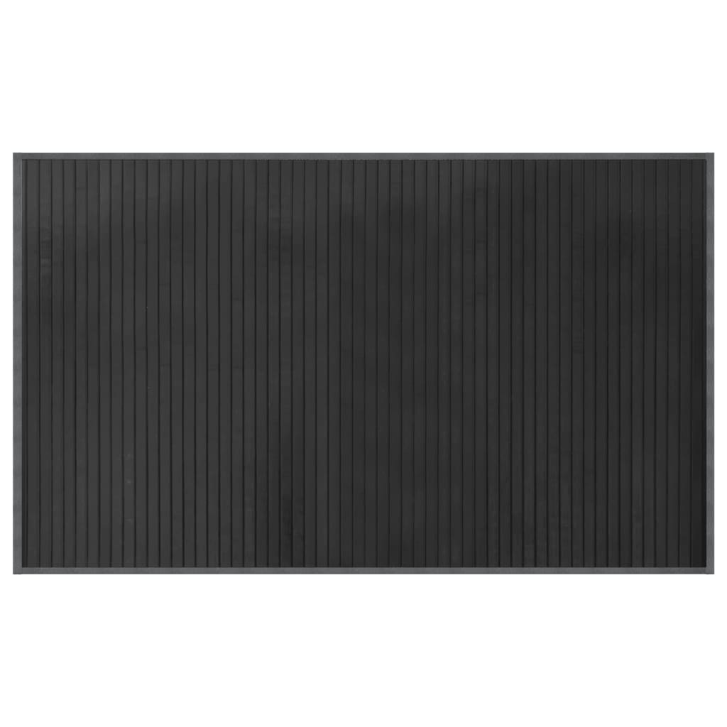 Teppich Rechteckig Grau 60x100 cm Bambus