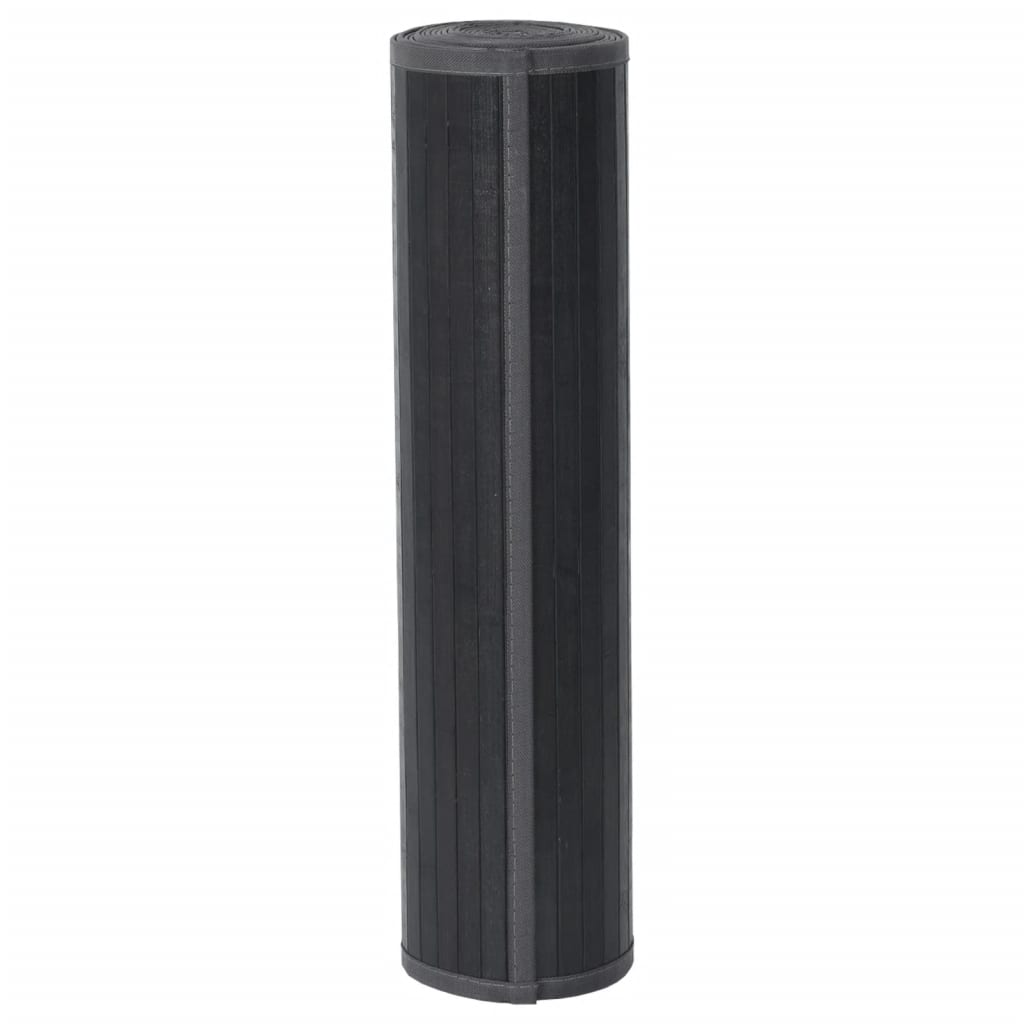 Teppich Rechteckig Grau 60x100 cm Bambus