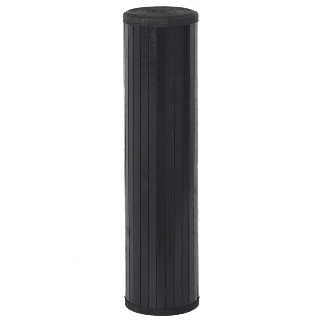 Teppich Rechteckig Schwarz 70x100 cm Bambus