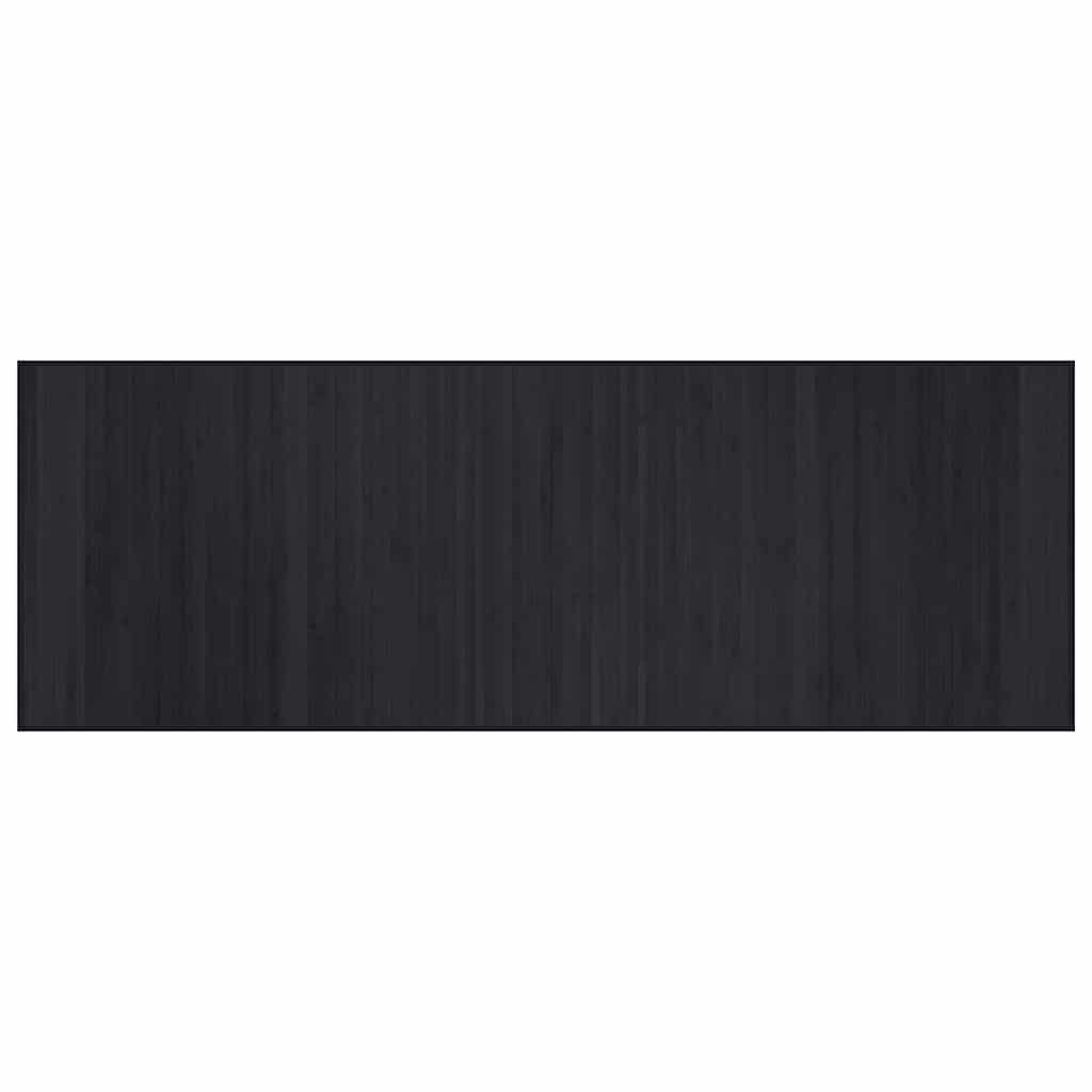 Teppich Rechteckig Schwarz 70x200 cm Bambus