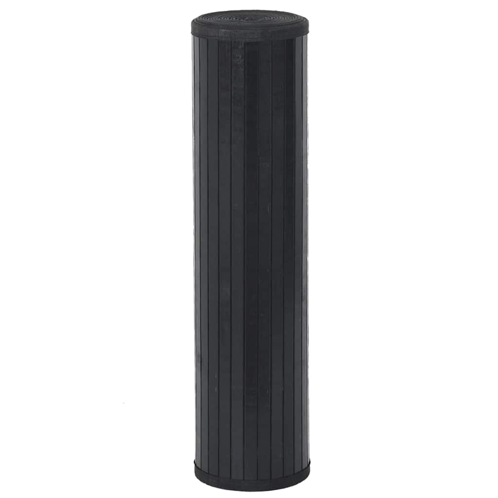 Teppich Rechteckig Schwarz 70x200 cm Bambus