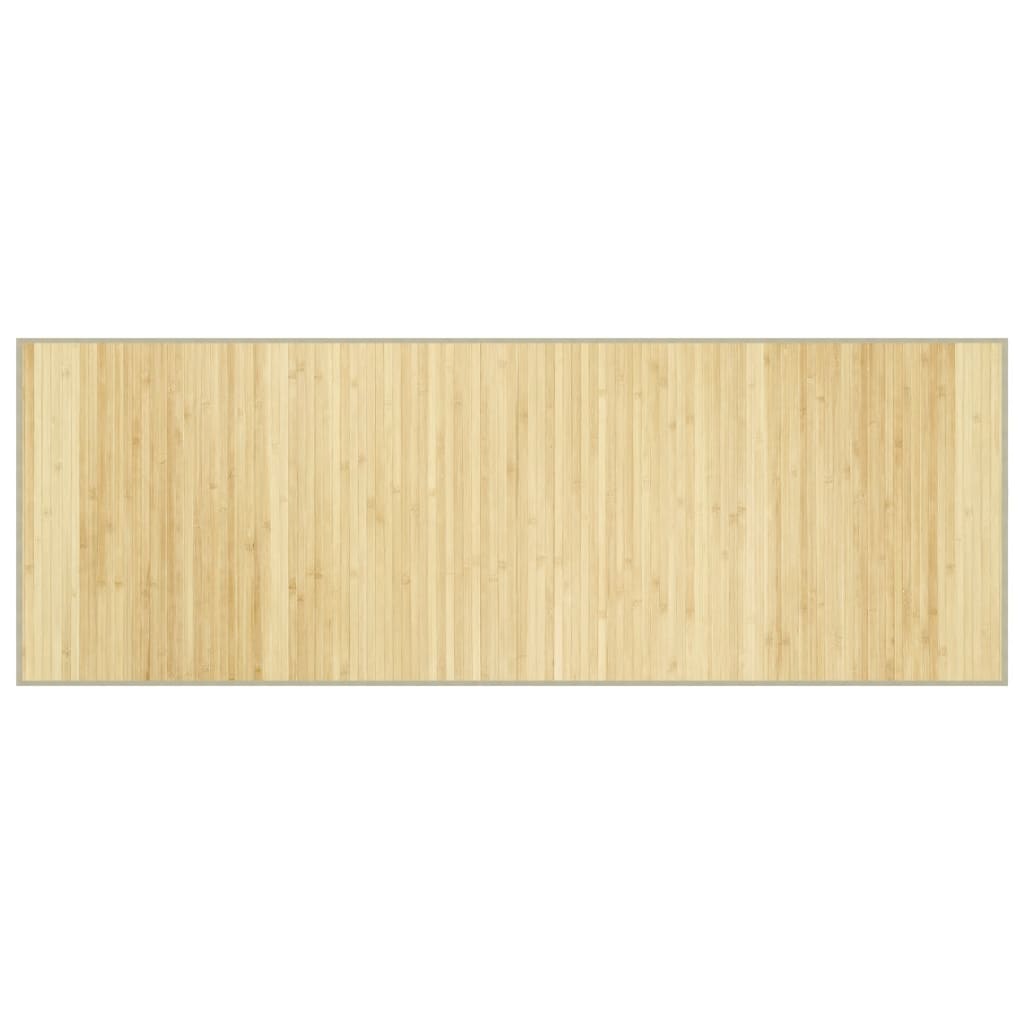 Teppich Rechteckig Hell Natur 70x200 cm Bambus