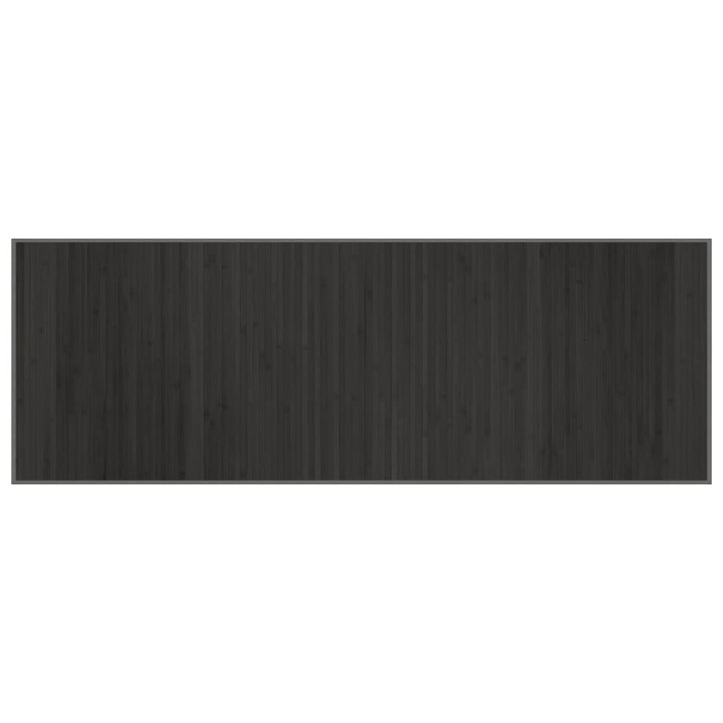 Teppich Rechteckig Grau 70x200 cm Bambus