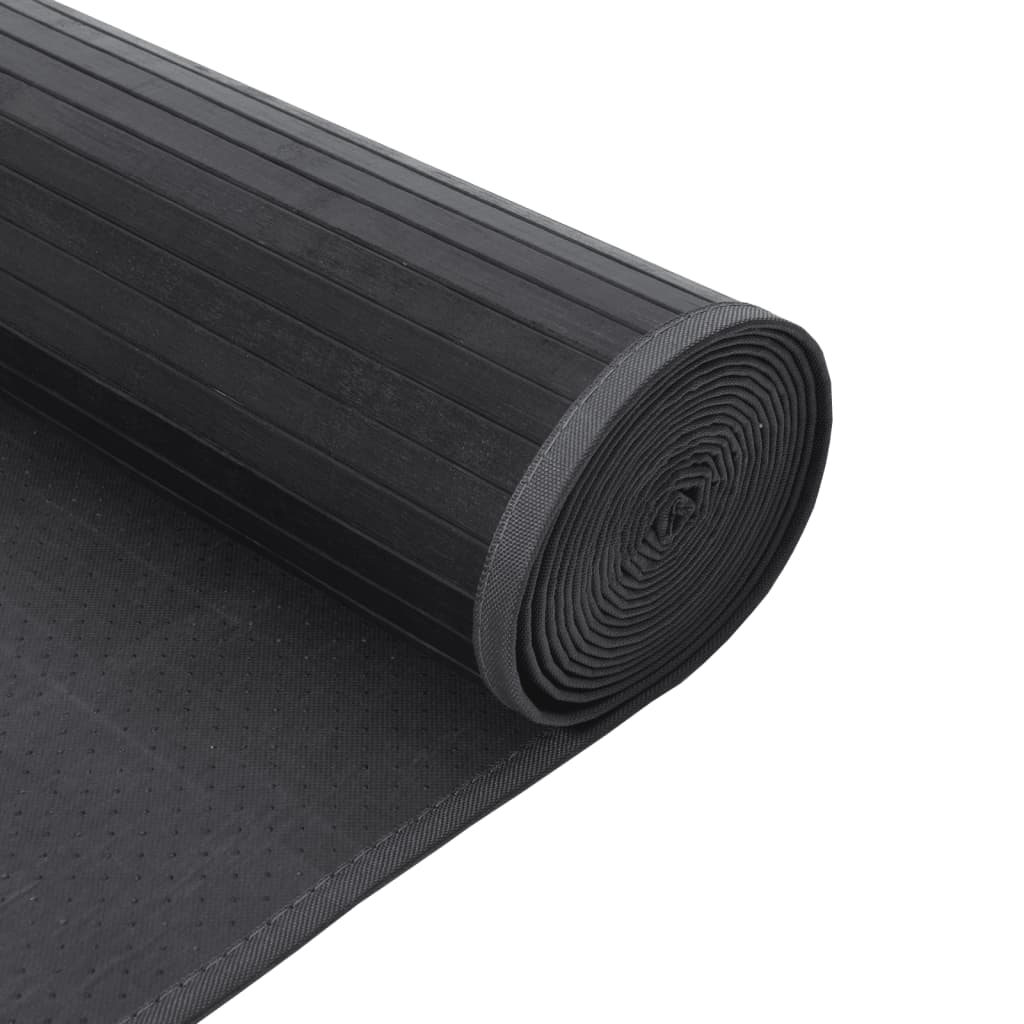 Teppich Rechteckig Grau 70x200 cm Bambus