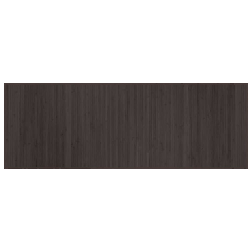 Teppich Rechteckig Dunkelbraun 70x200 cm Bambus