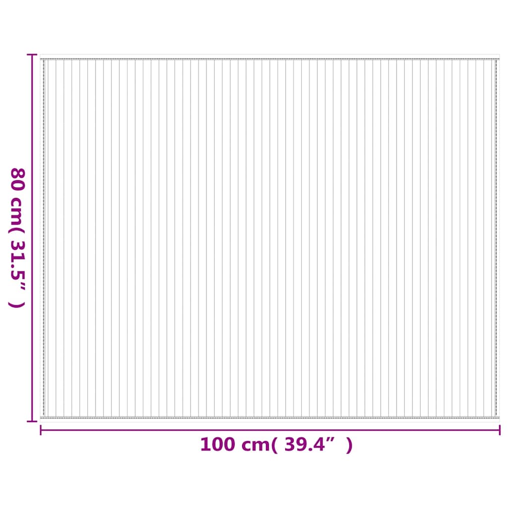 Teppich Rechteckig Braun 80x100 cm Bambus