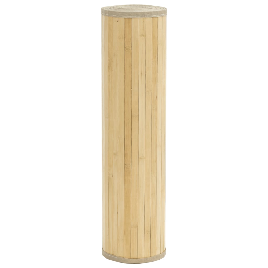 Teppich Rechteckig Hell Natur 80x200 cm Bambus