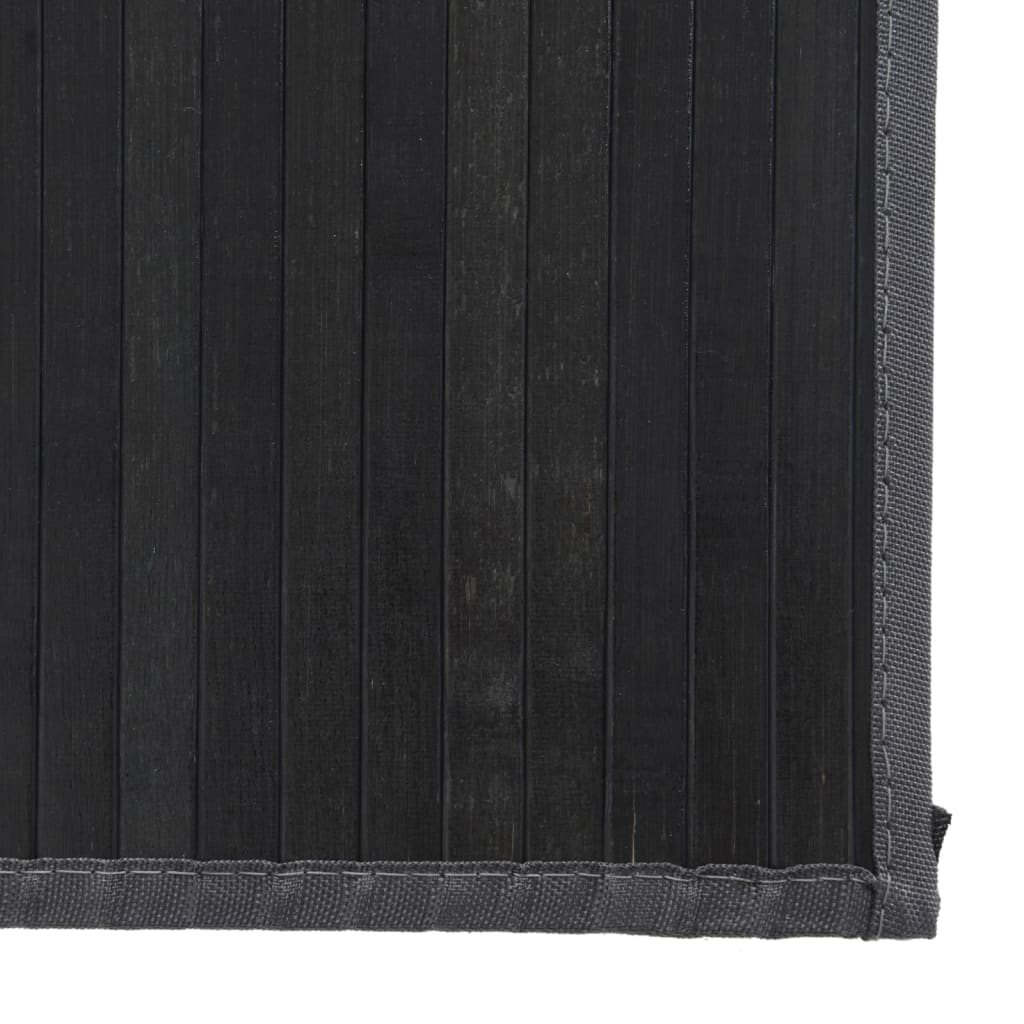 Teppich Rechteckig Grau 80x200 cm Bambus