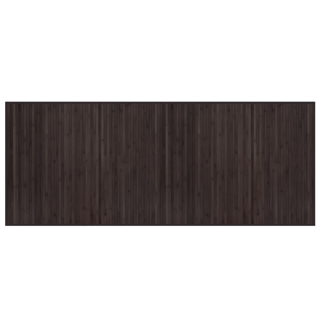 Teppich Rechteckig Dunkelbraun 80x200 cm Bambus