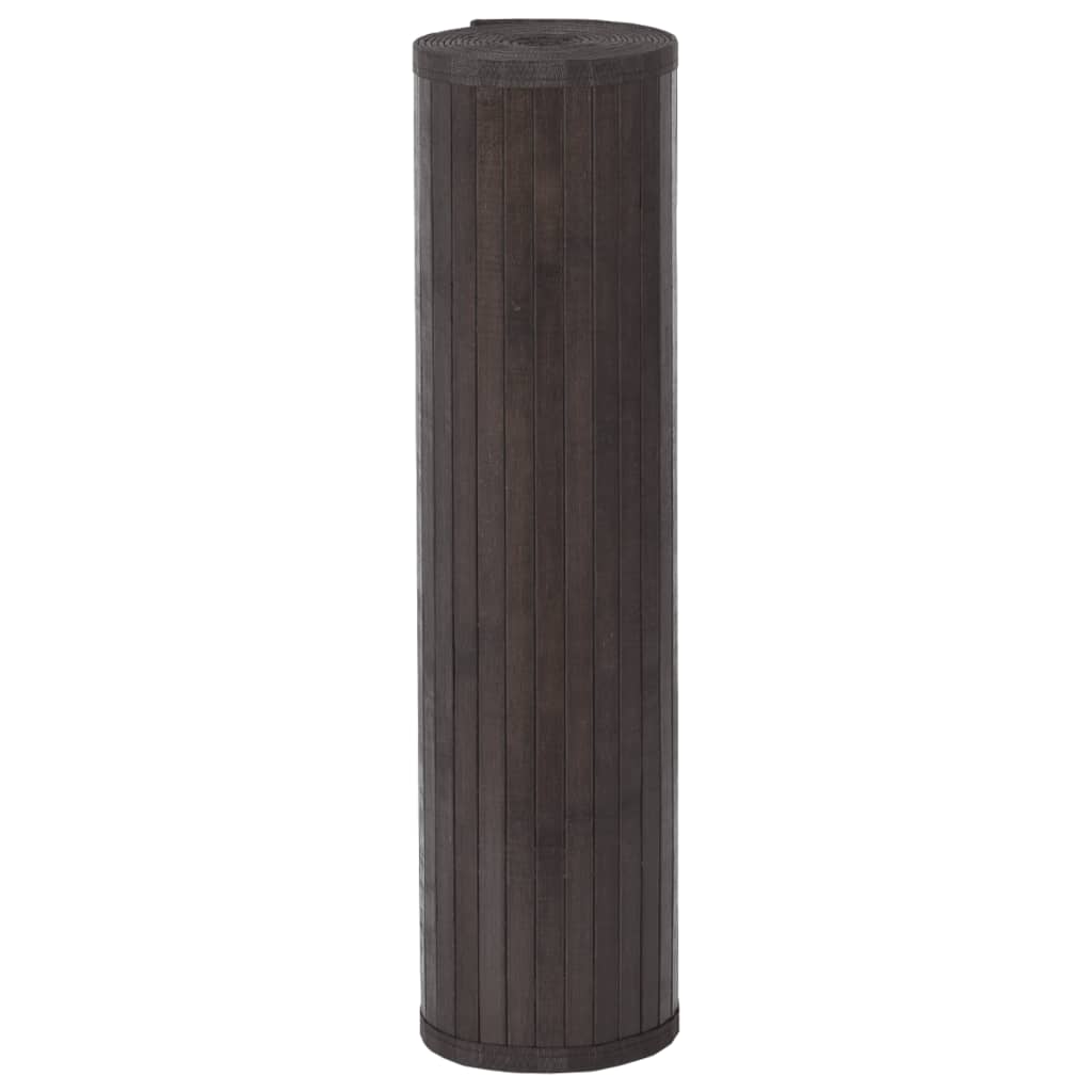 Teppich Rechteckig Dunkelbraun 80x200 cm Bambus
