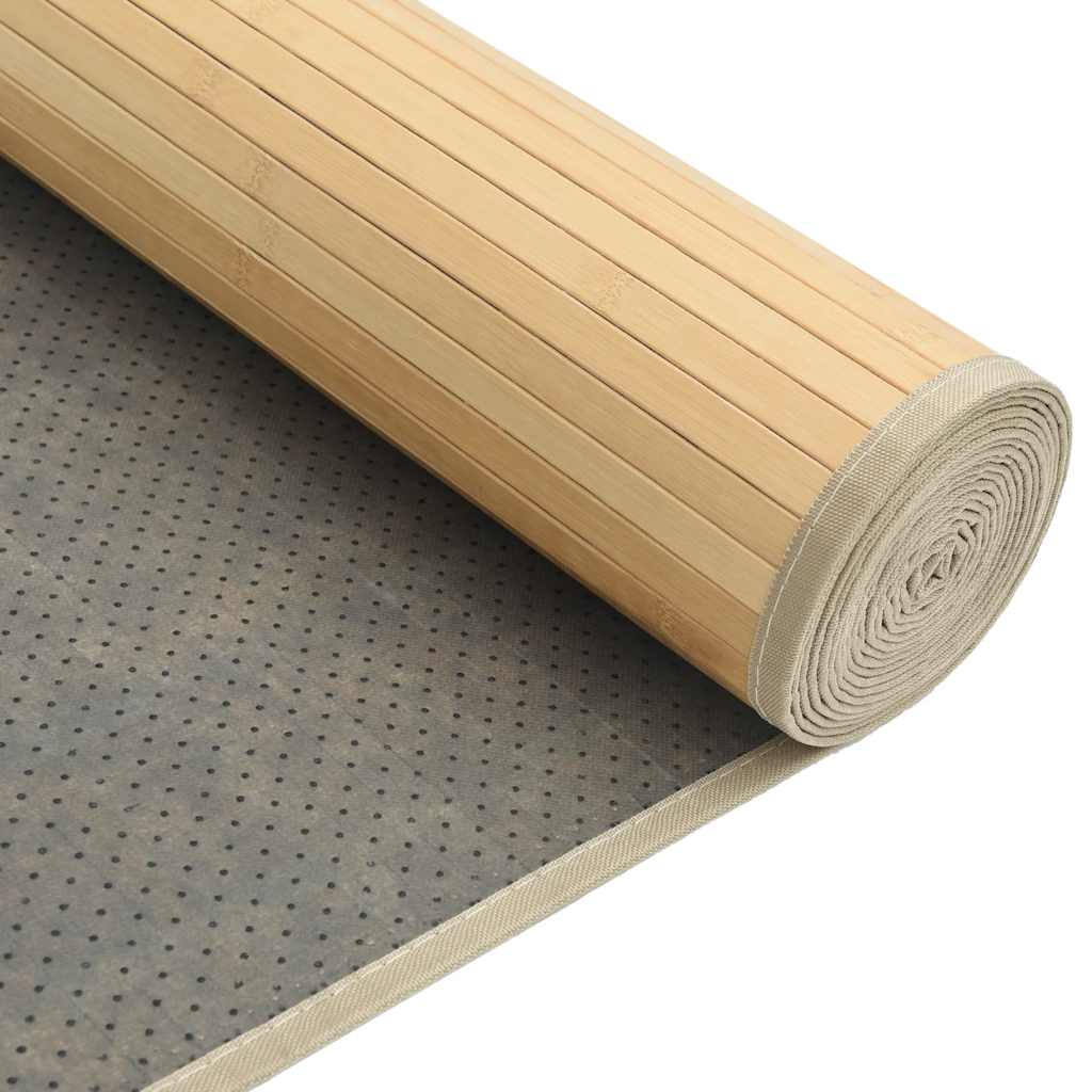 Teppich Rechteckig Hell Natur 80x300 cm Bambus