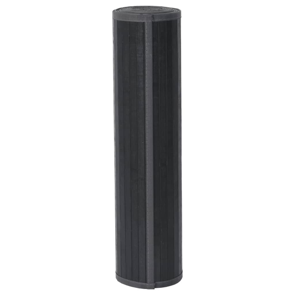 Teppich Rechteckig Grau 80x300 cm Bambus