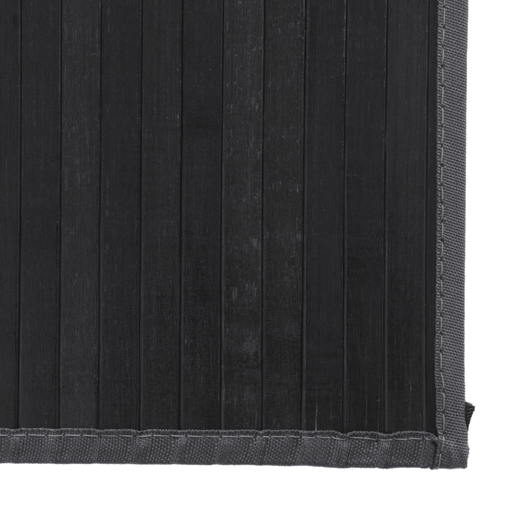 Teppich Rechteckig Grau 80x300 cm Bambus
