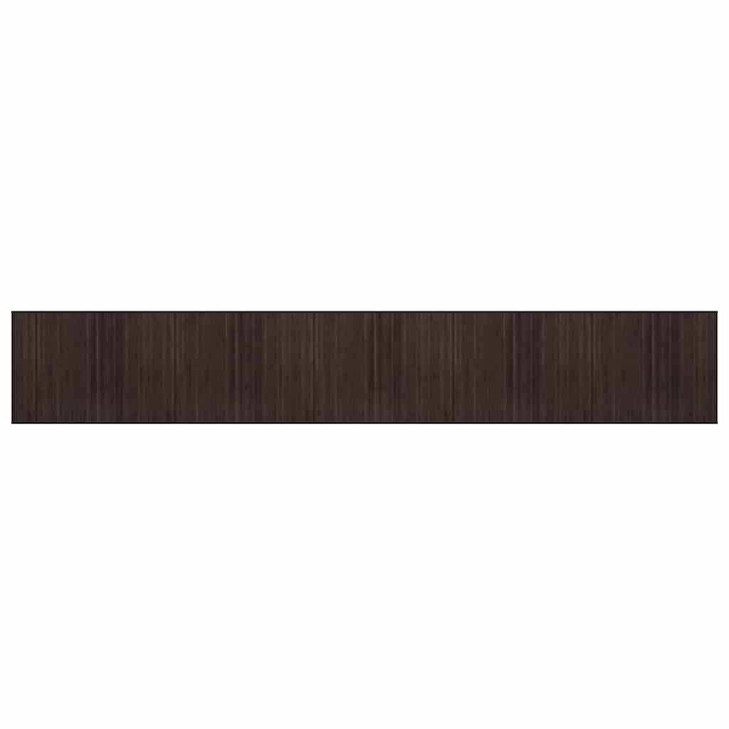 Teppich Rechteckig Dunkelbraun 80x1000 cm Bambus