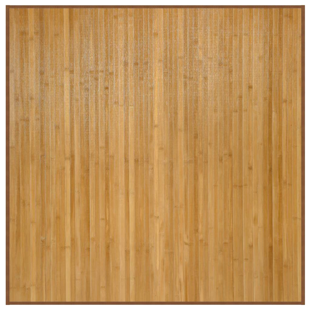 Teppich Quadratisch Natur 100x100 cm Bambus