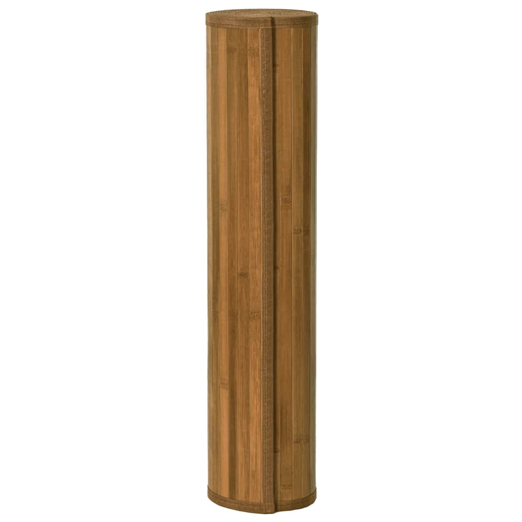 Teppich Quadratisch Braun 100x100 cm Bambus