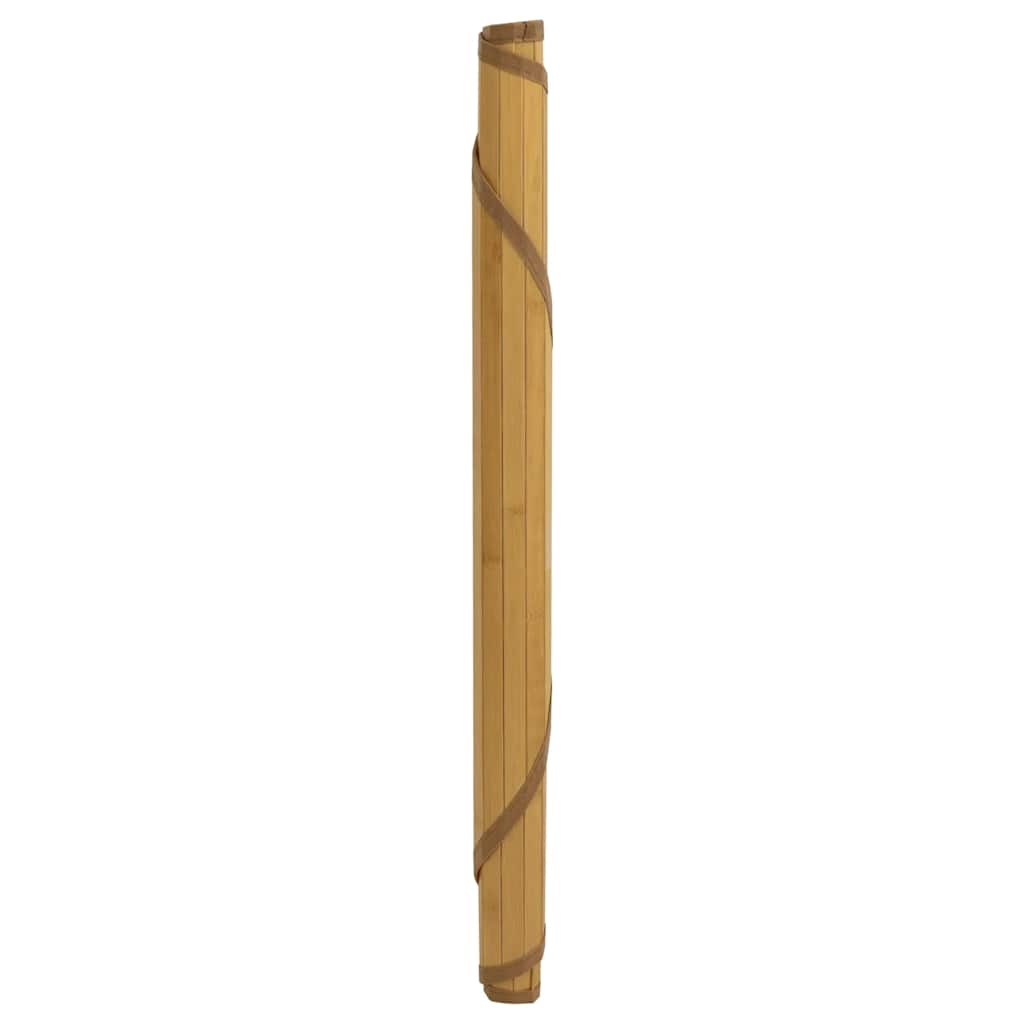 Teppich Rund Natur 80 cm Bambus
