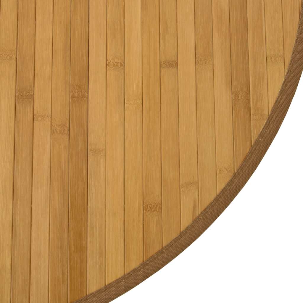 Teppich Rund Natur 80 cm Bambus