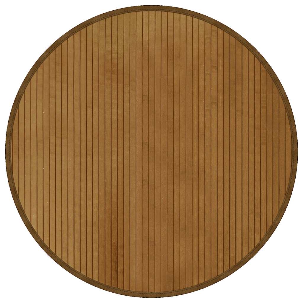 Teppich Rund Braun 80 cm Bambus