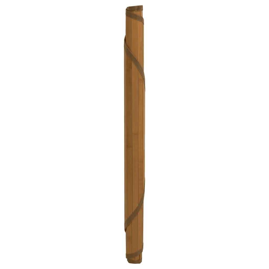 Teppich Rund Braun 80 cm Bambus