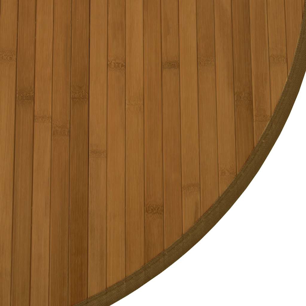 Teppich Rund Braun 80 cm Bambus