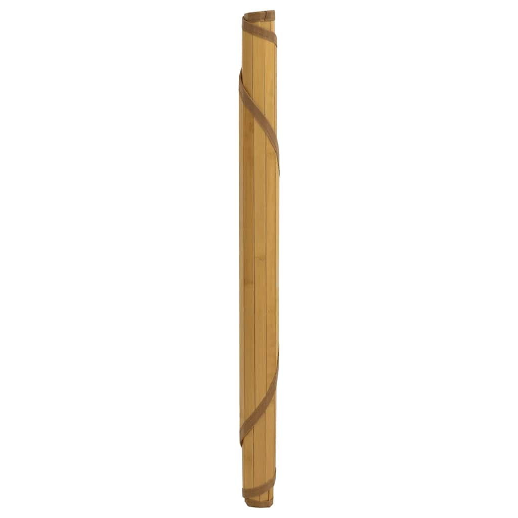 Teppich Rund Natur 100 cm Bambus