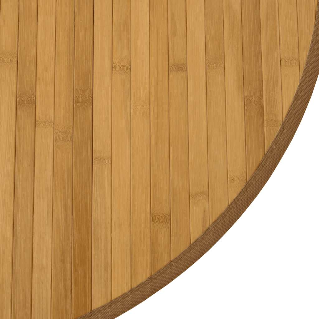 Teppich Rund Natur 100 cm Bambus