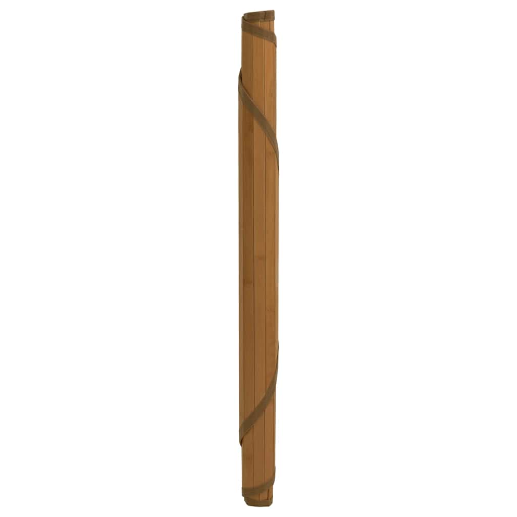 Teppich Rund Braun 100 cm Bambus