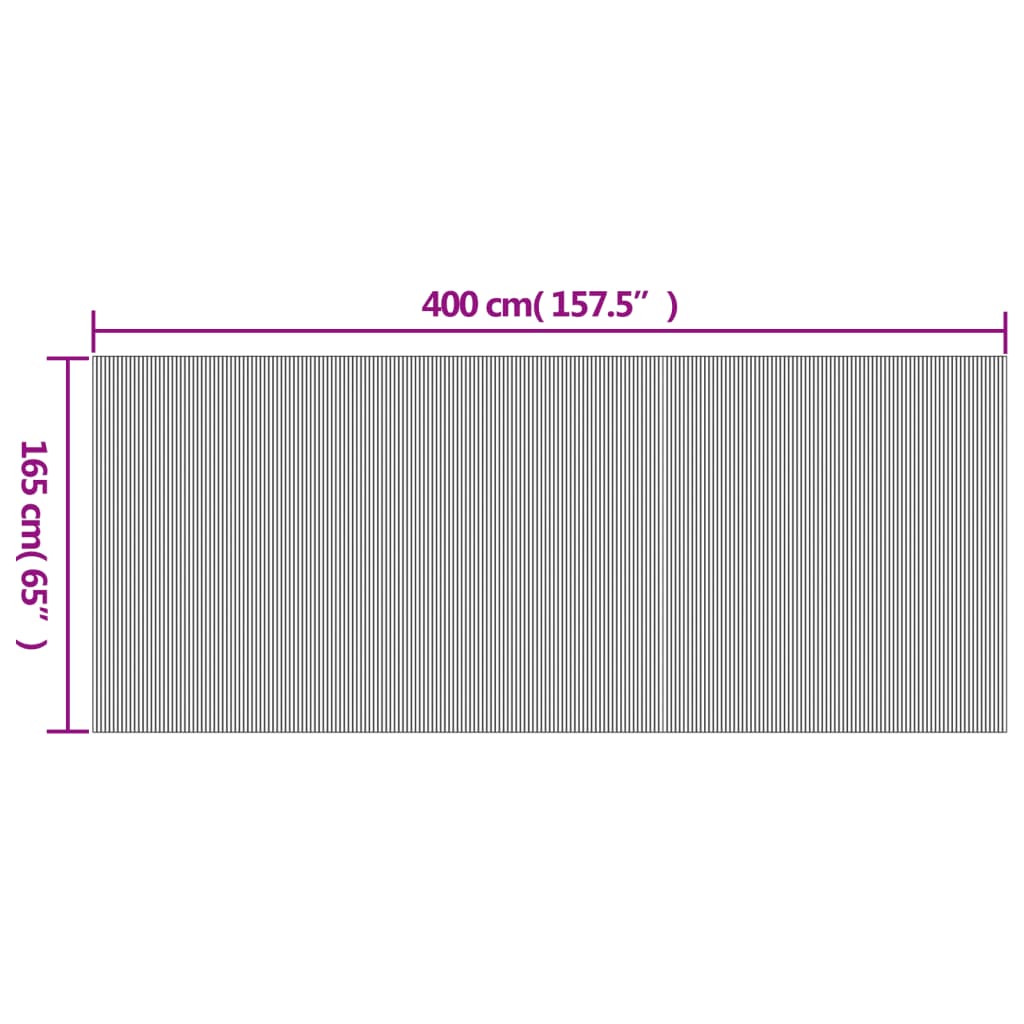 Paravent Schwarz Breite 400 cm Höhe 165 cm Bambus